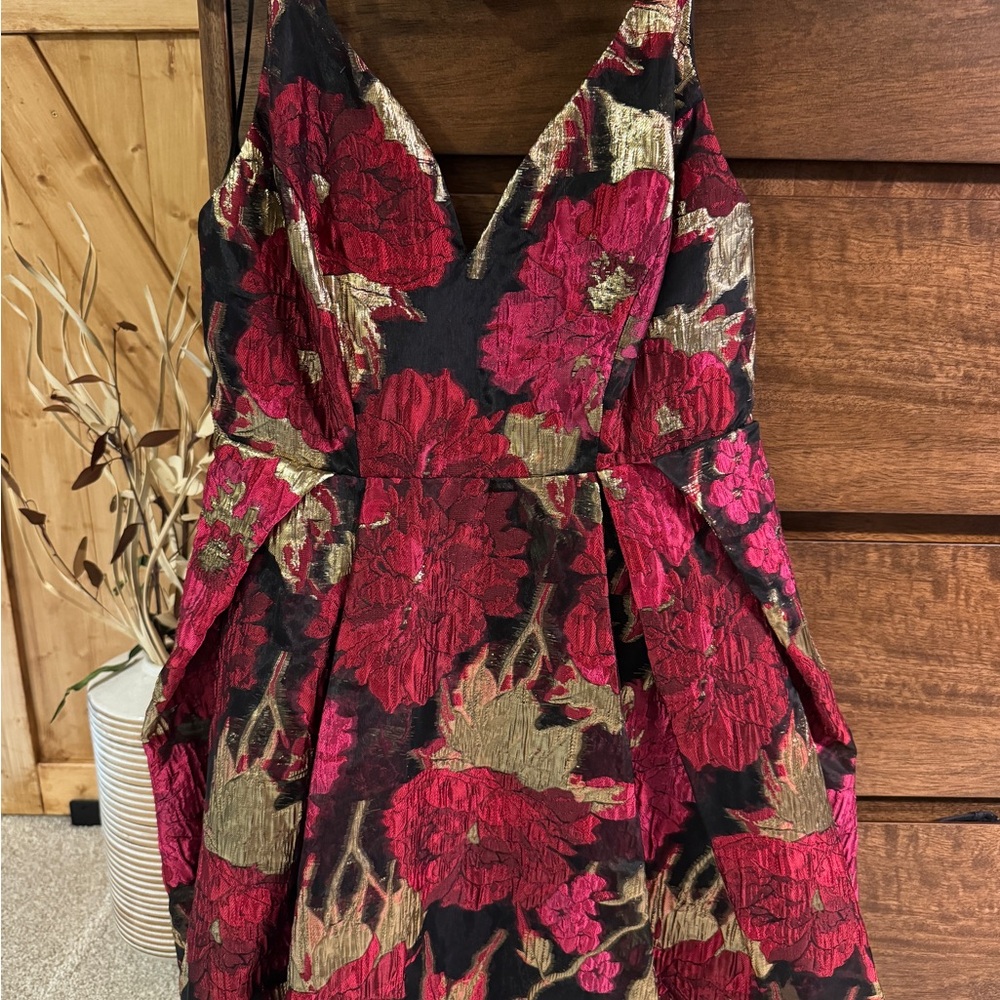 Floral Jacquard Party Dress